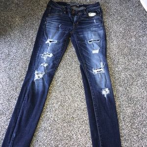 AE jeans distressed